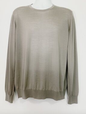 Giorgio Armani Light Gray Lana Wool Pullovet
